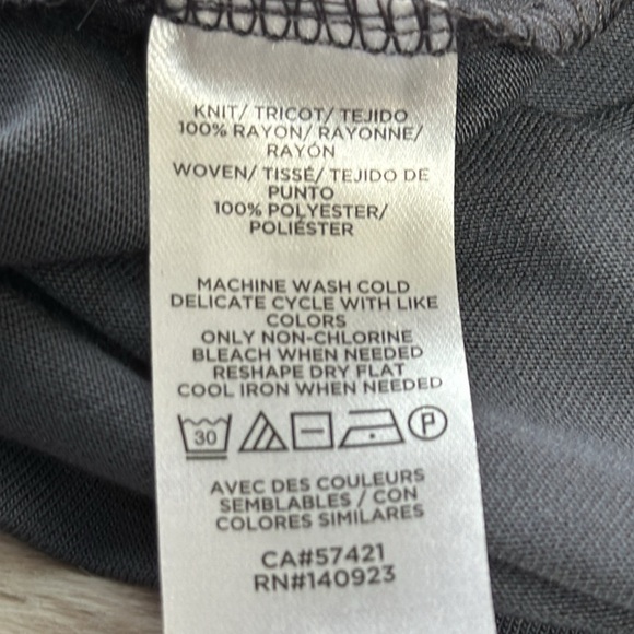 LOFT | Split Neck Mixed Media Top - Picture 11 of 11